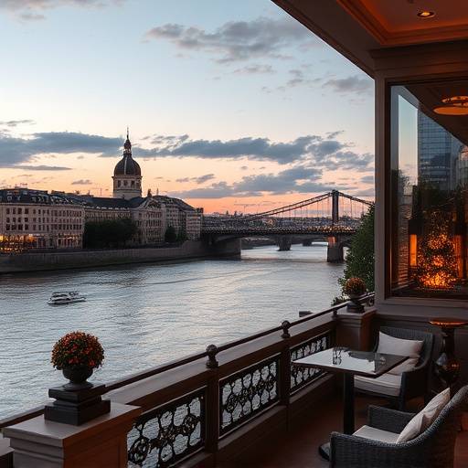 Exemple de design d'une brochure publicitaire pour un hôtel de luxe situé en bord de Saône.